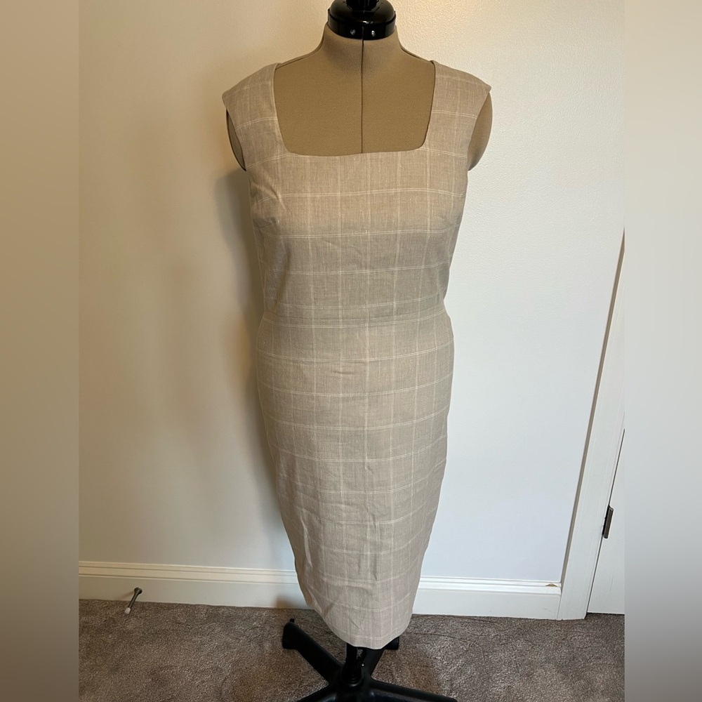 Ann Taylor Plaid Sheath Dress